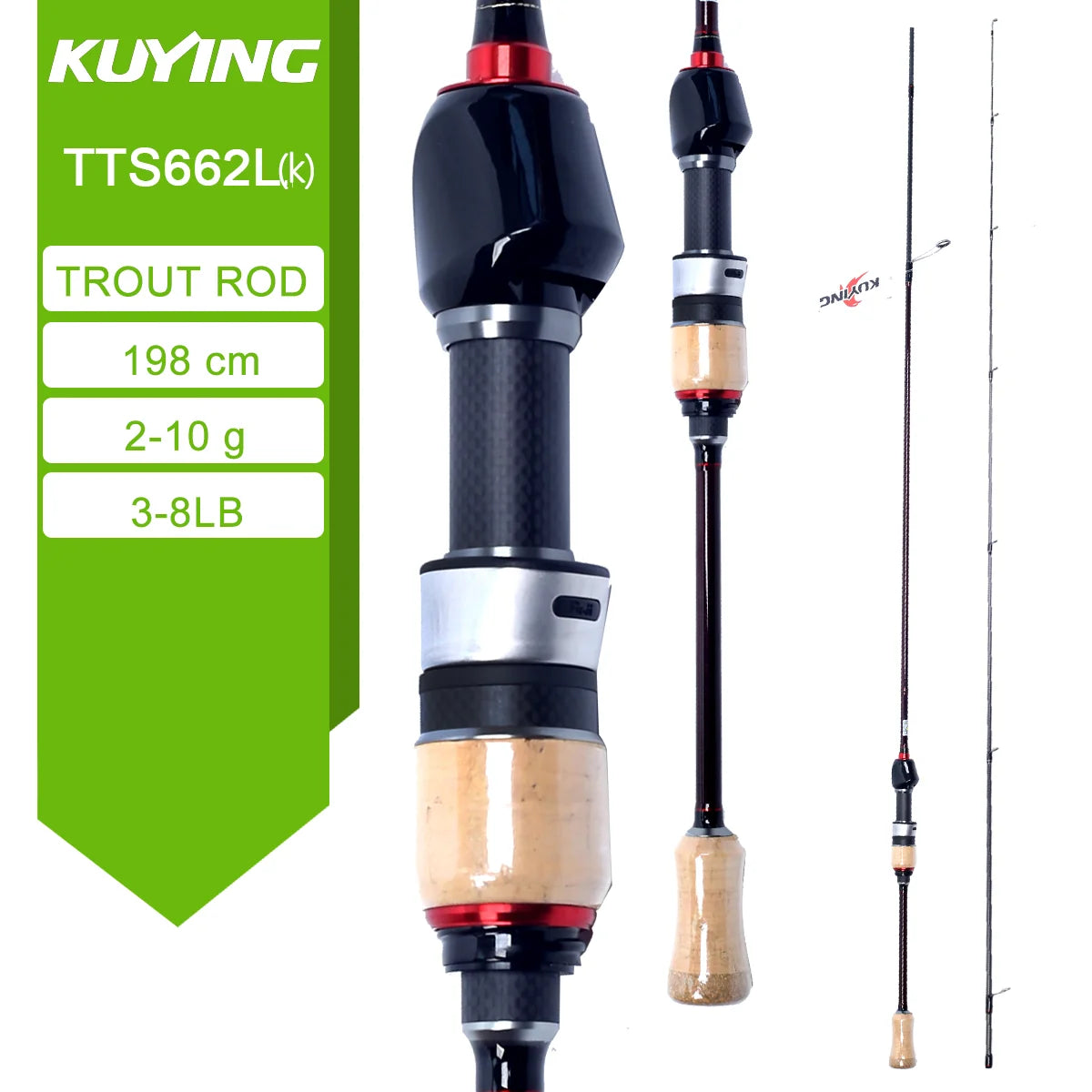 Kuying Teton Carbon Spinning And Casting Fishing Rod