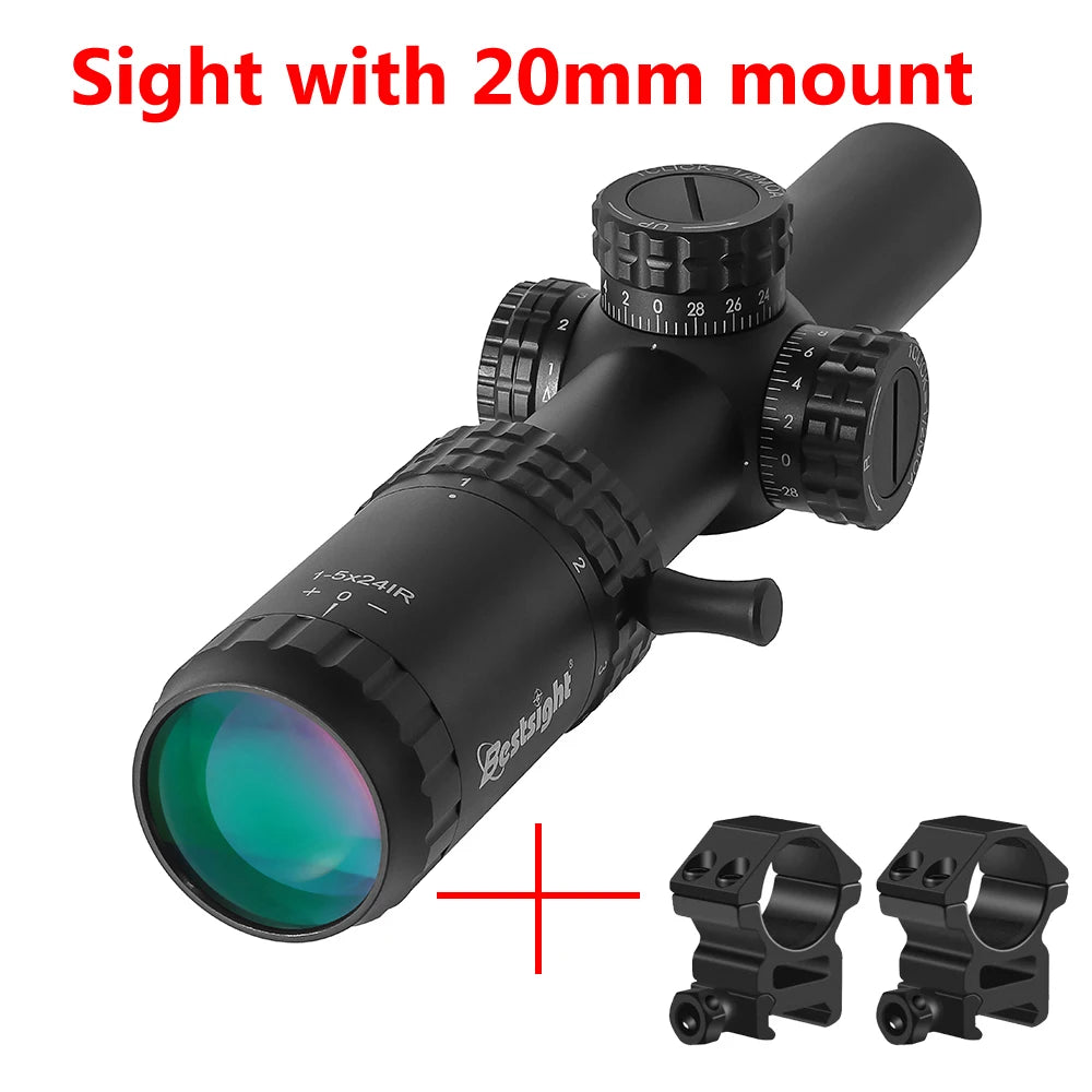 Bestsight 1-5x Illuminated Tactical Rifle Scope Elite Hunting