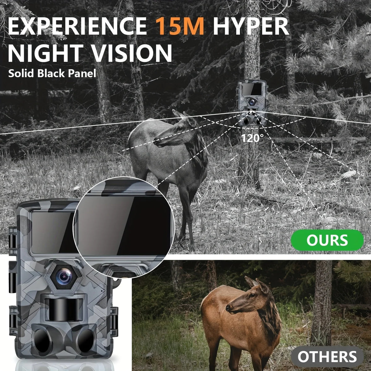 Fargarloo 60MP Wifi Trail Camera Night Vision Wildlife Monitor