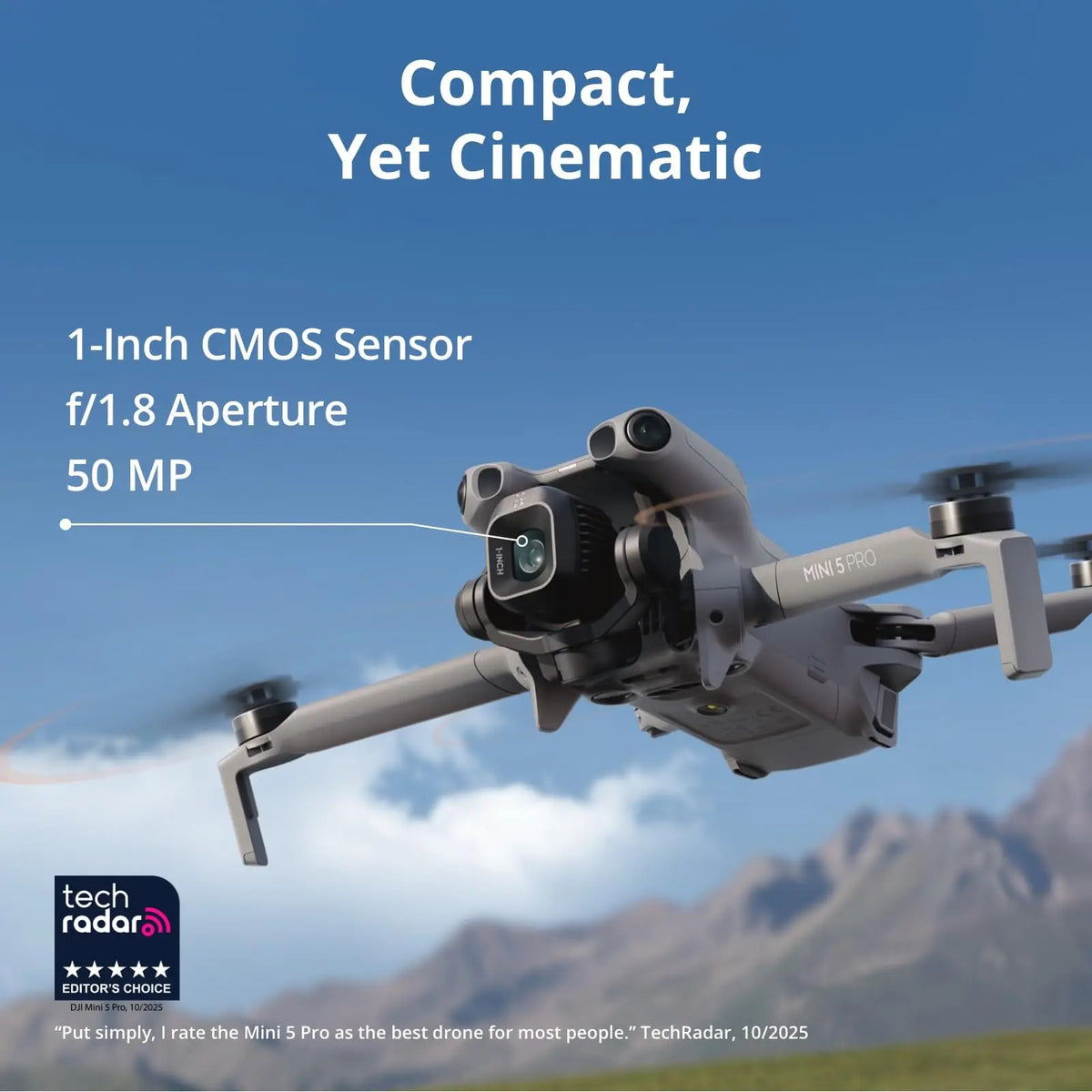 DJI Mini 5 Pro Camera Drone With Cinematic 4K Tracking For Pros
