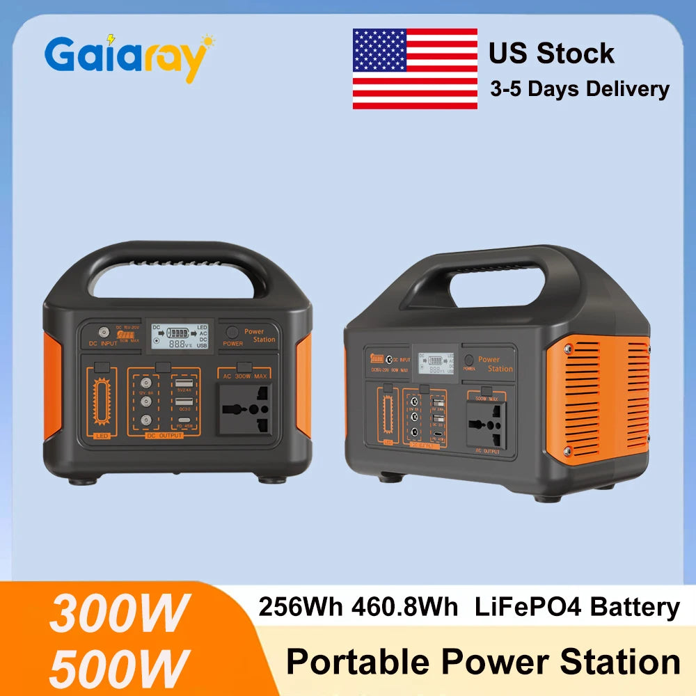 GaiaRay Reliable Portable Power Station LiFePO4 Camping
