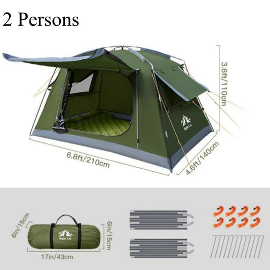 Night Cat Portable Waterproof Camping Tent With Quick Setup