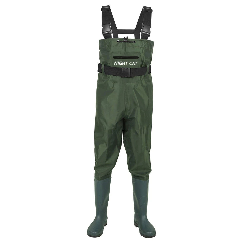 Night Cat Waterproof Breathable Chest Waders With Boots and Belt