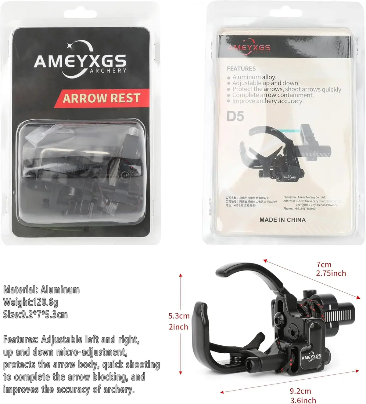 Micro Tunable Drop Away Arrow Rest For Compound Bows Archery