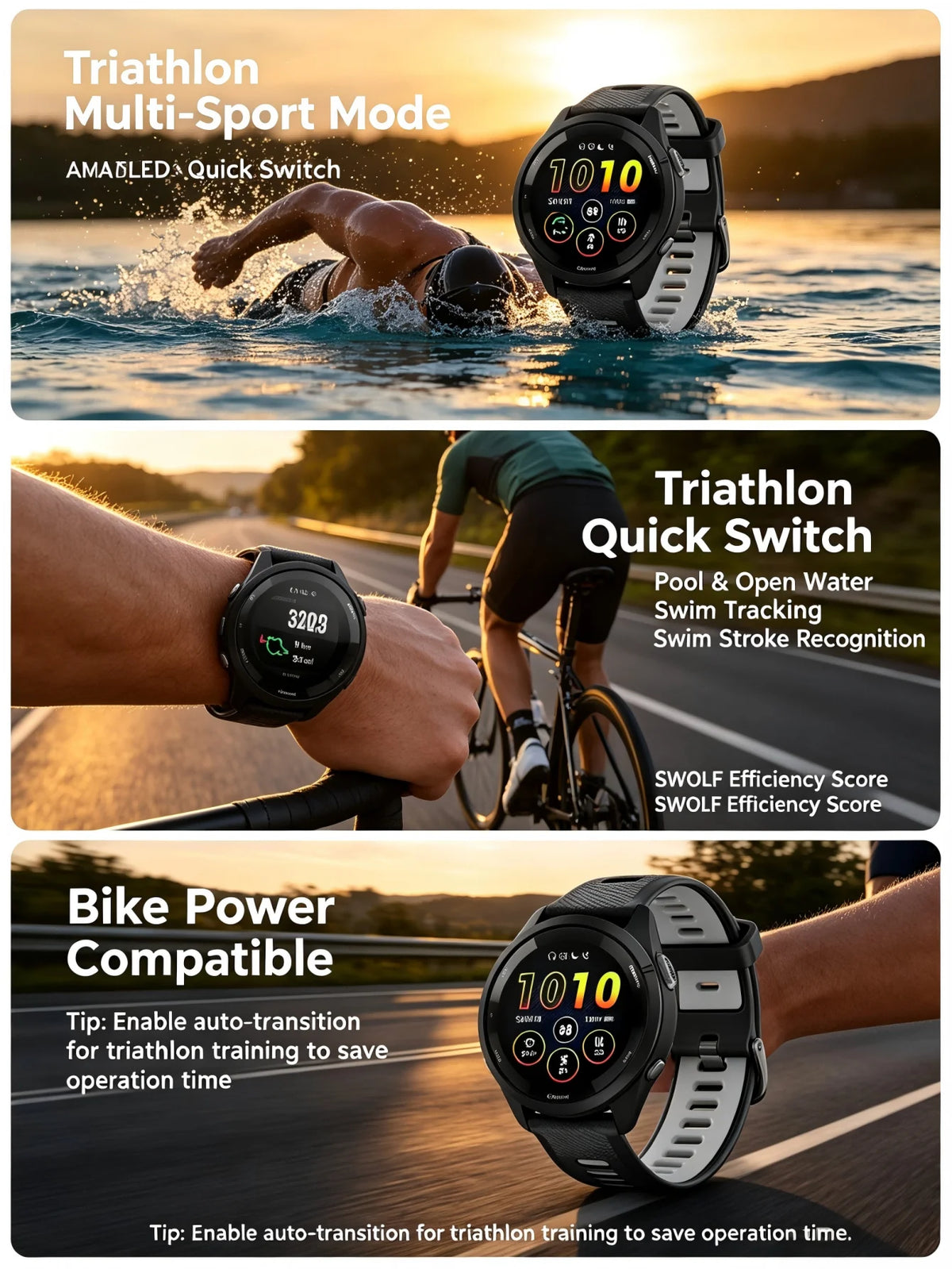 Garmin Forerunner 265 GPS Watch Multi Band Heart Rate SpO2