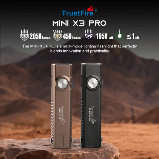 TrustFire Six In One Rechargeable LED Flashlight With UV Light