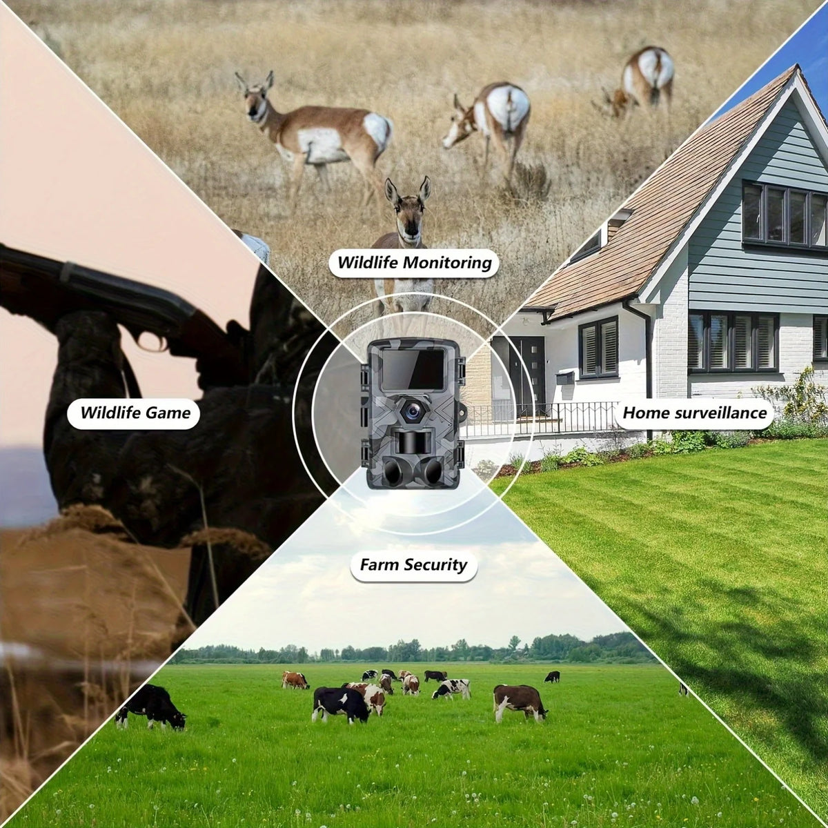 Fargarloo 60MP Wifi Trail Camera Night Vision Wildlife Monitor