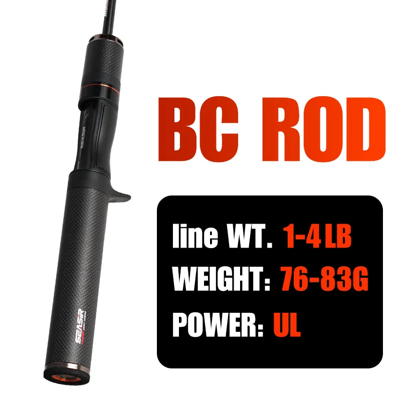 SeaSir Carbon Fiber BFS Baitcasting Fishing Rod With Fuji Guides