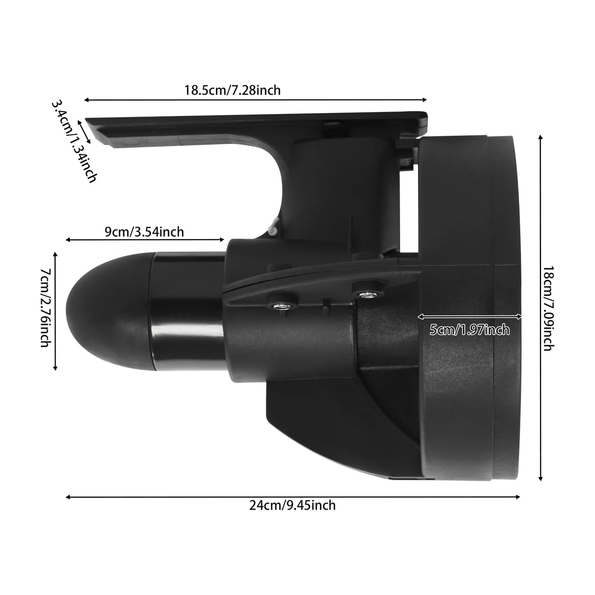 Underwater SUP Thruster Propeller with 12V Motor and Rotary Paddle