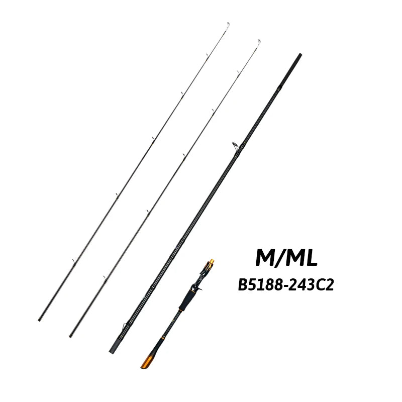 BIUTIFU T1000 Carbon Fishing Rod Fuji Guides For Anglers