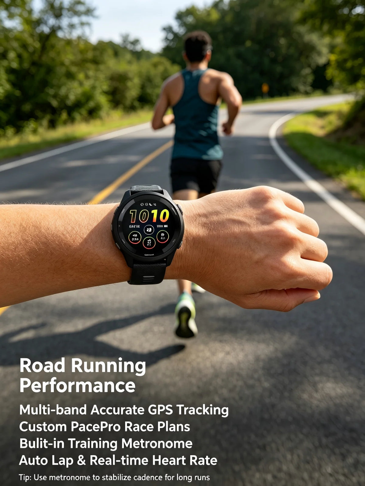 Garmin Forerunner 265 GPS Watch Multi Band Heart Rate SpO2