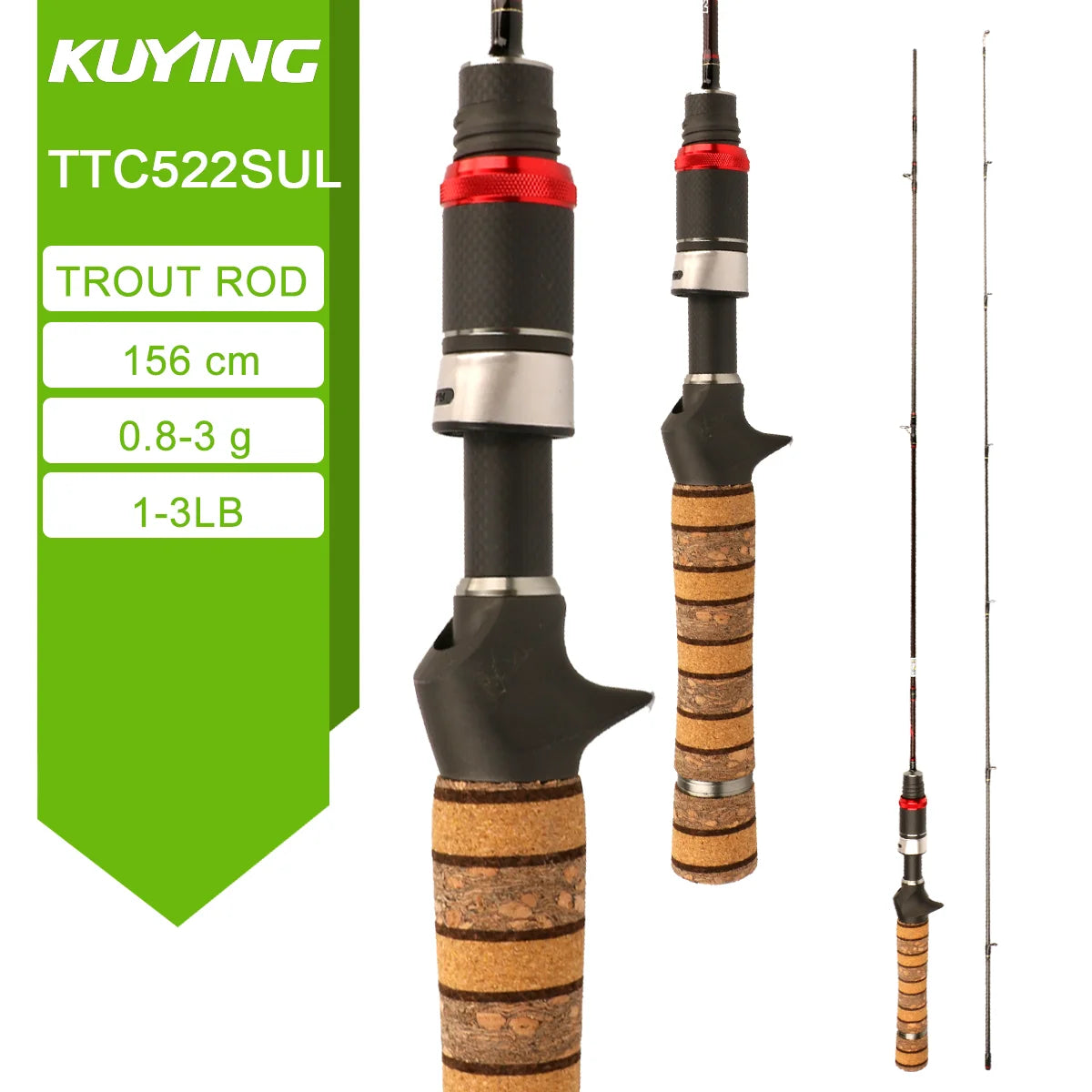 Kuying Teton Carbon Spinning And Casting Fishing Rod