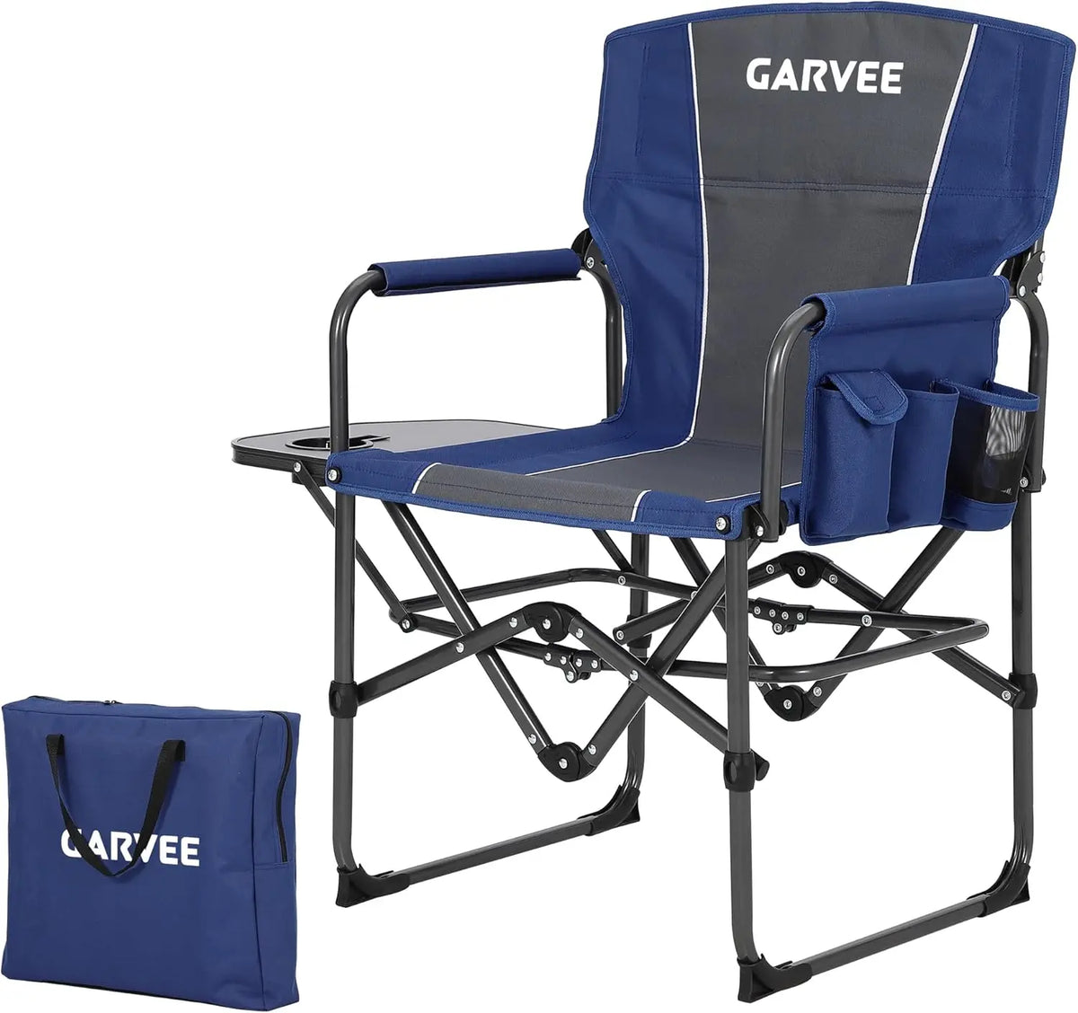 HiMISS Heavy Duty 400Lbs Folding Directors Chair For Adults Camping