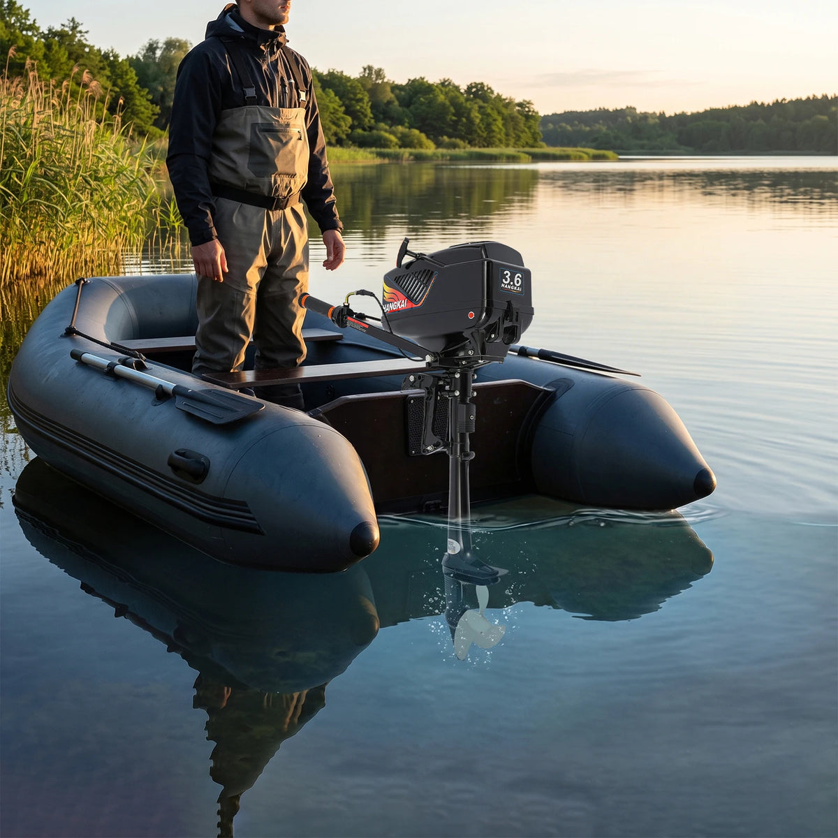 Compact 3.6Hp Gasoline Outboard Motor High Performance Boat