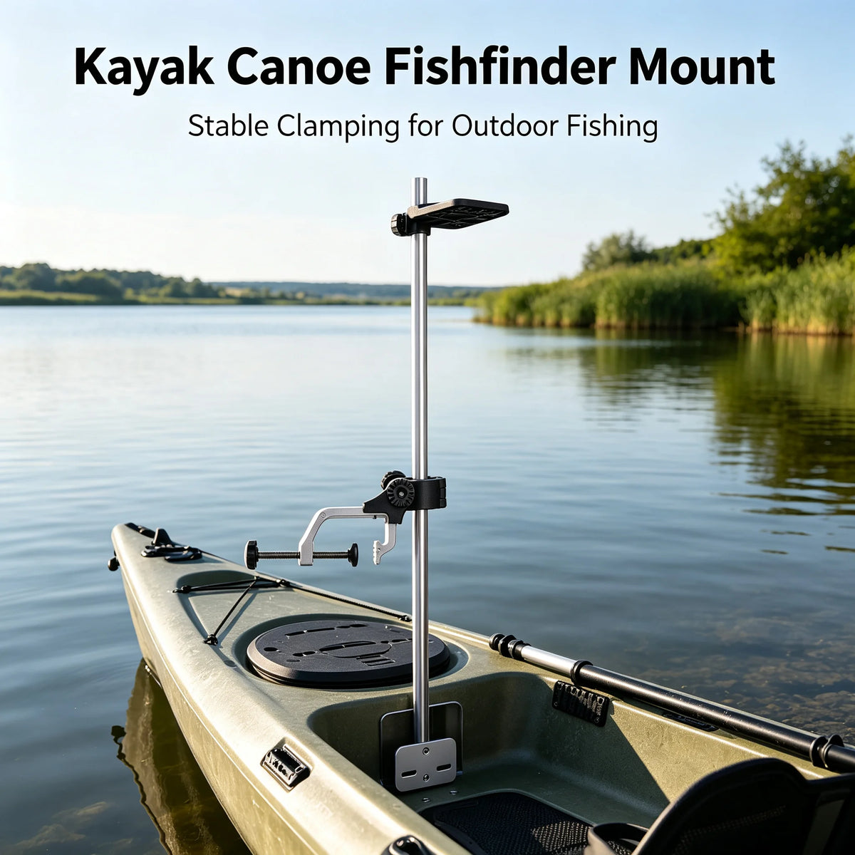 Universal Rotatable Fishfinder Transducer Mount for Kayaks and Boats