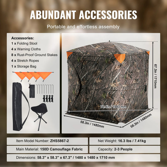 SucceBuy 270 Degree See Through Ground Hunting Blind