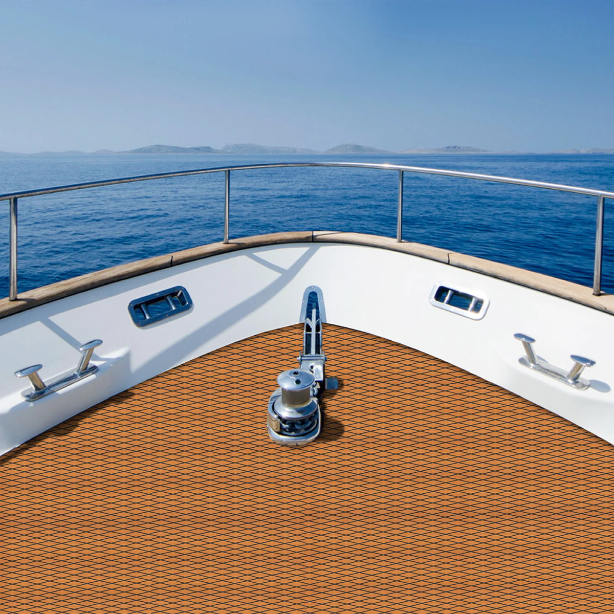 Non Slip EVA Faux Teak Marine Decking Mat for Boats and Yachts