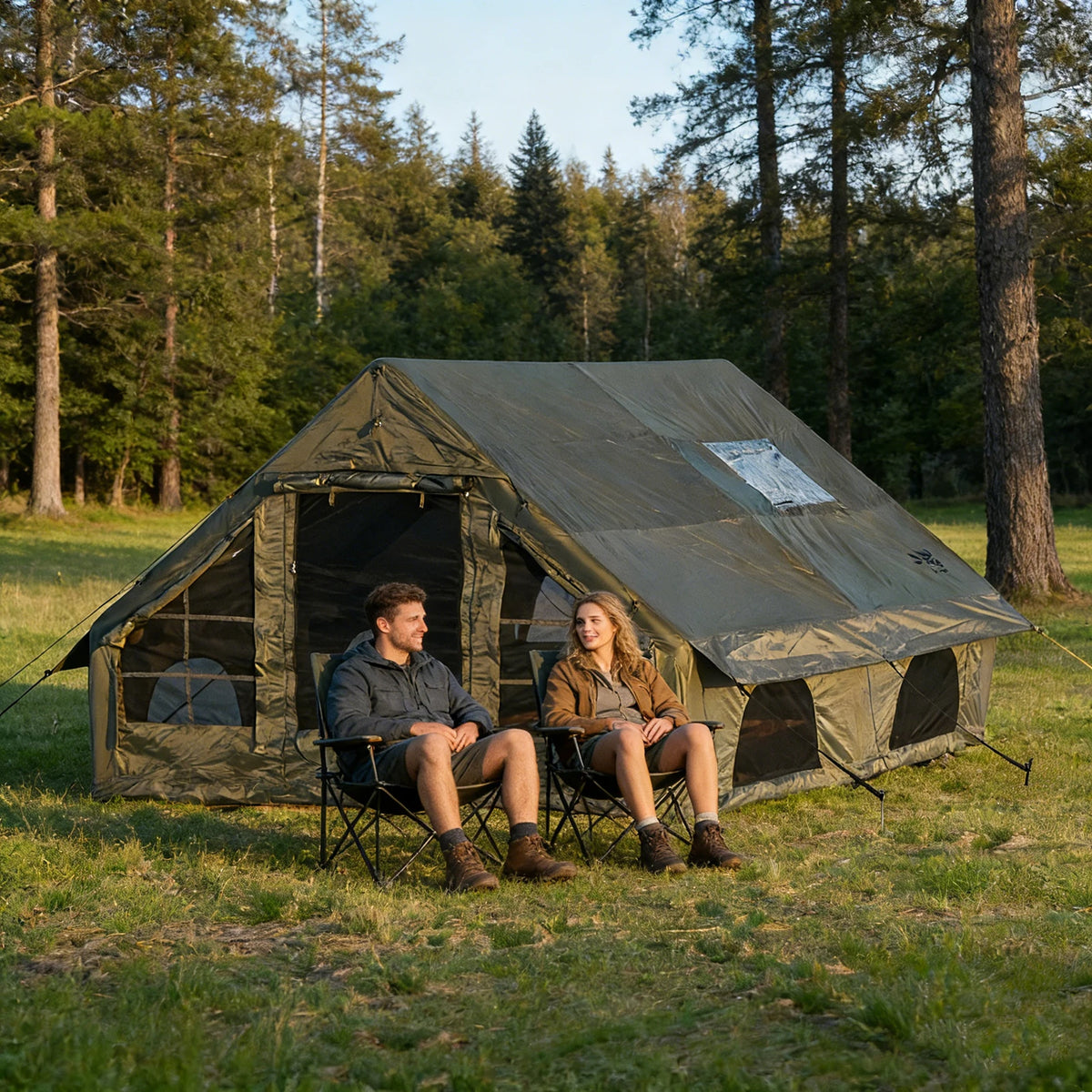 PAKICETUS Inflatable Camping Tent With Air Pump Outdoor Shelter