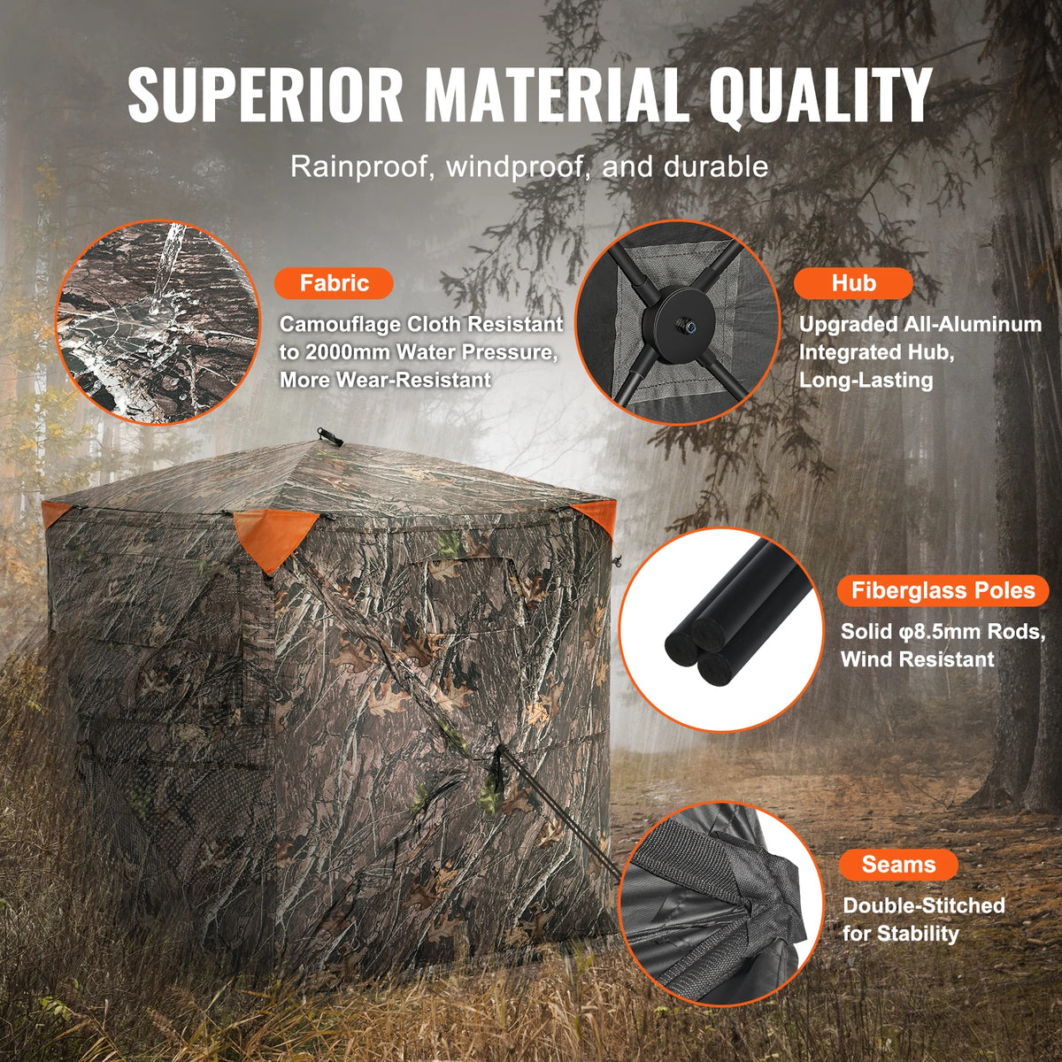 SucceBuy Hunting Blind With 270 Degree See Through Mesh