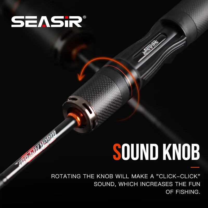 SeaSir Carbon Fiber BFS Baitcasting Fishing Rod With Fuji Guides