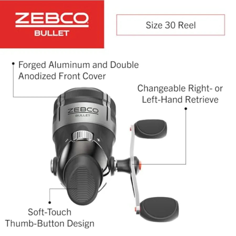 Heavy Duty Stainless Steel Spincast Reel With Brass Gear For Serious Anglers