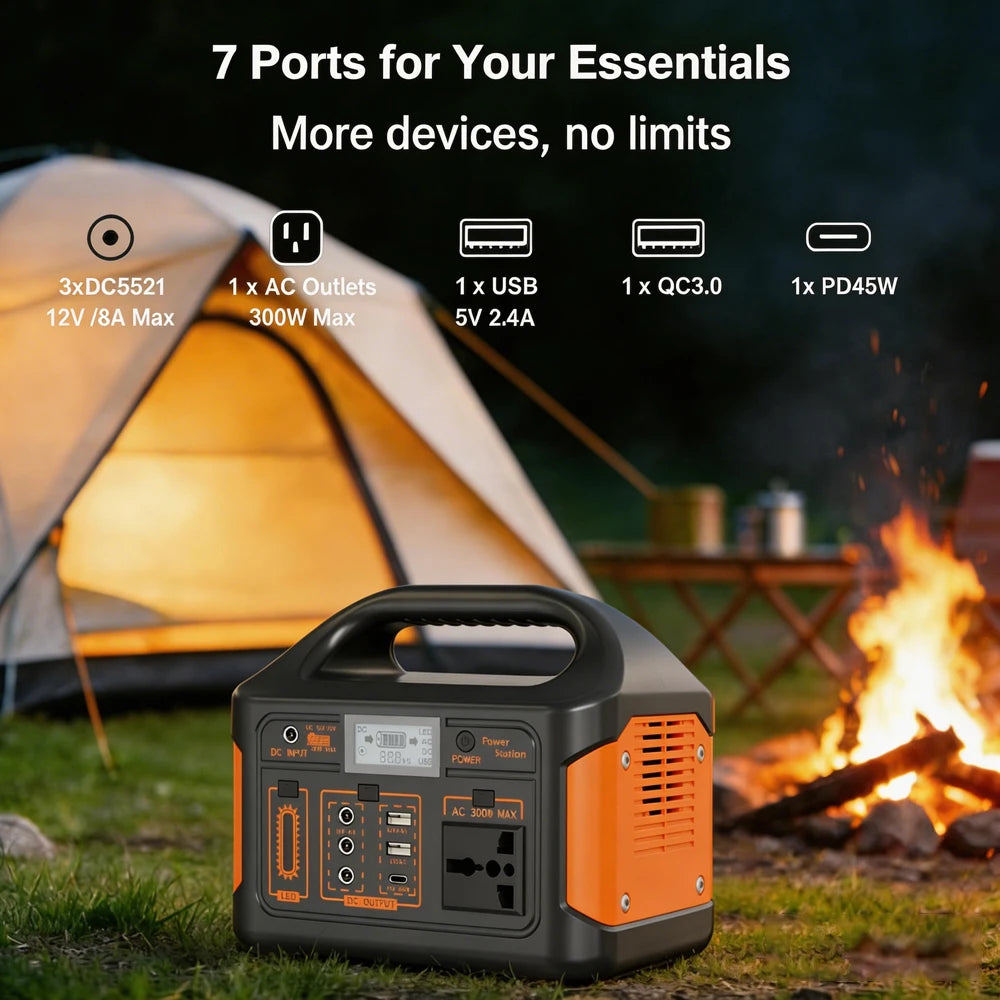 GaiaRay Reliable Portable Power Station LiFePO4 Camping