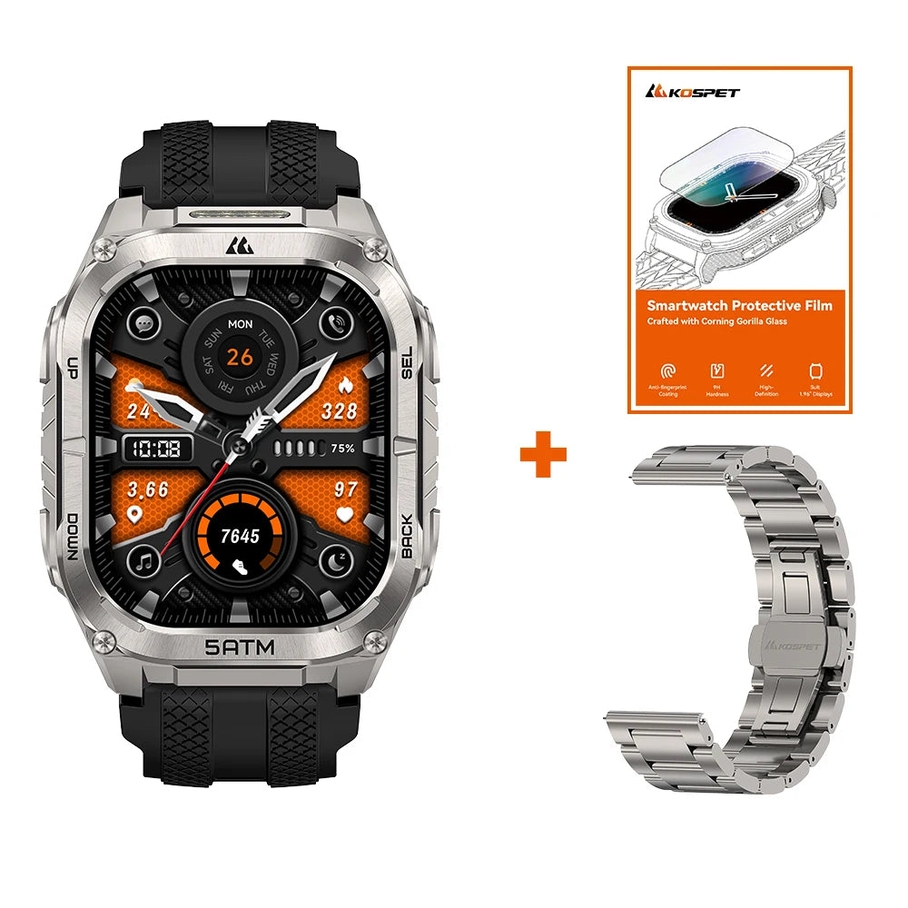 Kospet Tank M4C Rugged GPS Watch For Men 15 Day Battery