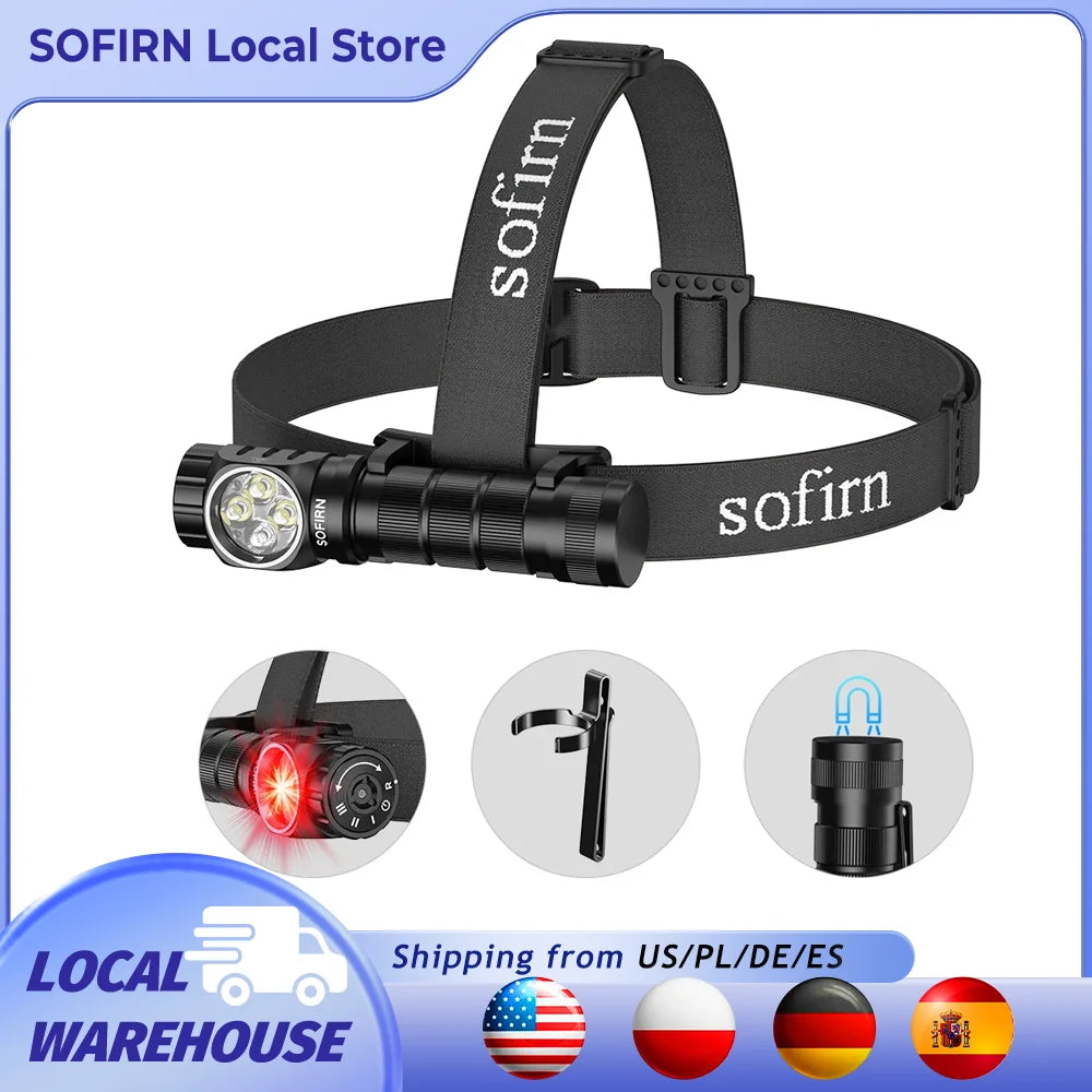 Sofirn HS43 Rechargeable Headlamp Featuring Dual LED Beam