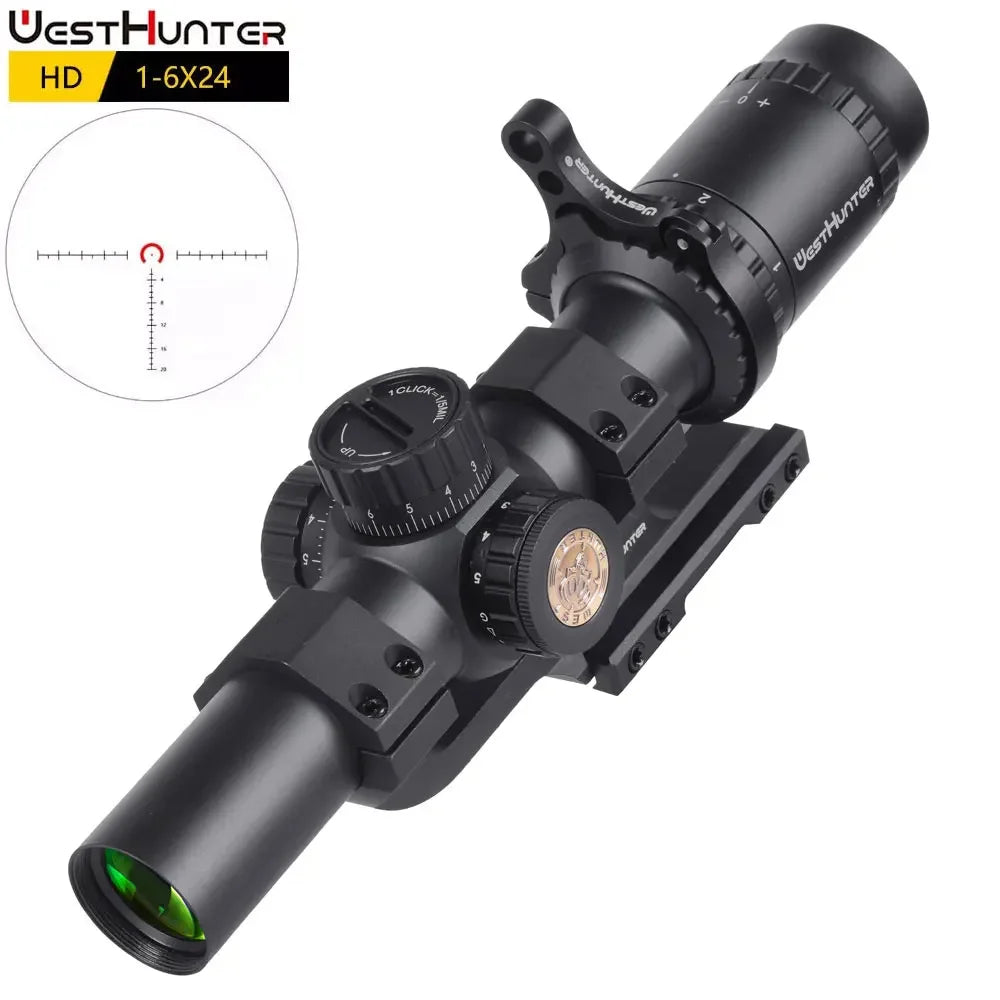 WestHunter LPVO Riflescope With Illuminated Etched Reticle For Hunting