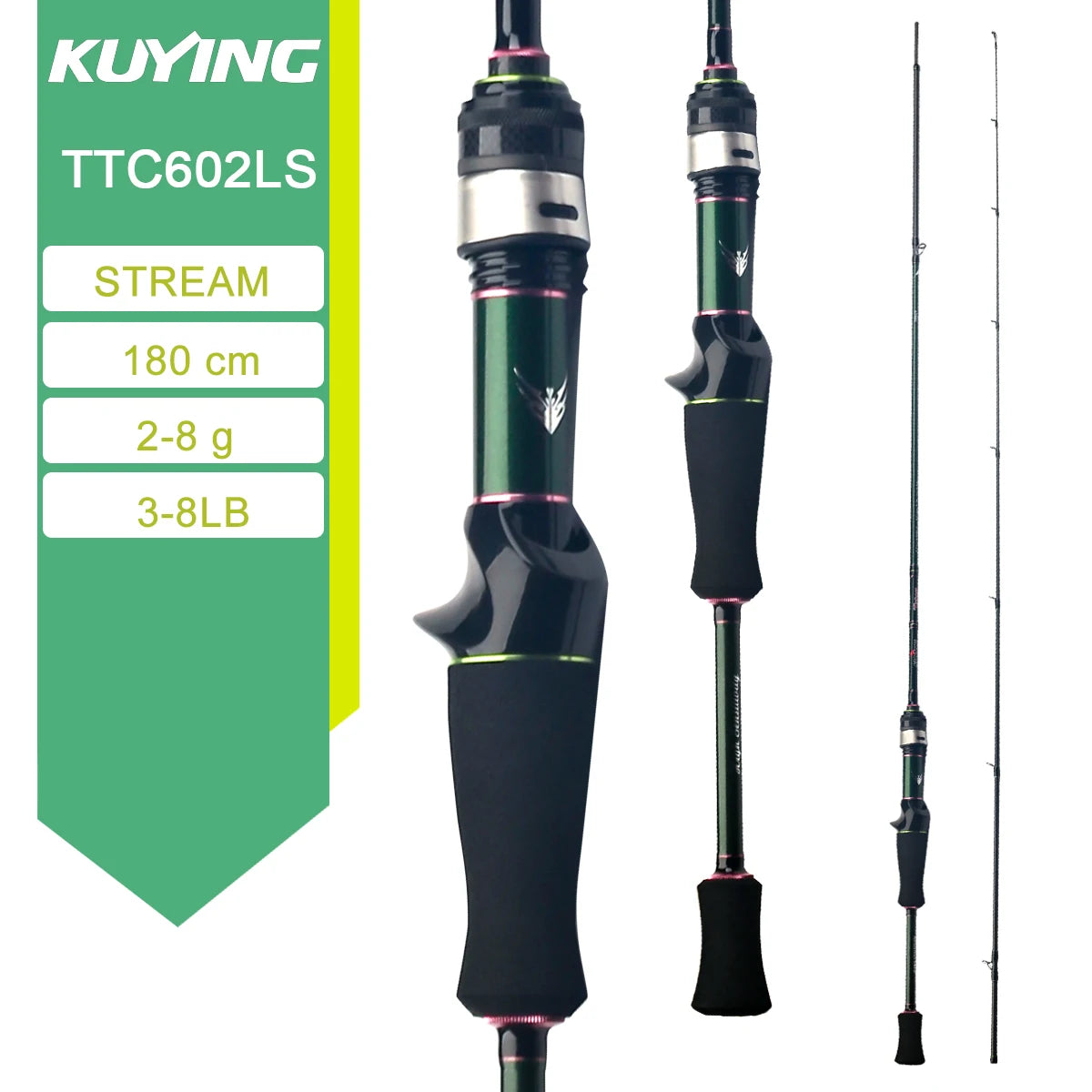 Kuying Teton Carbon Spinning And Casting Fishing Rod
