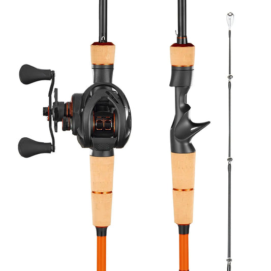 Superlight IM7 Carbon Baitcasting Rod And Reel Combo For Bass Fishing