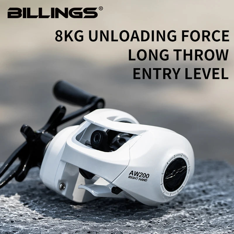 Billings Baitcast Reel 8kg Drag Magnetic Brake Saltwater Pro