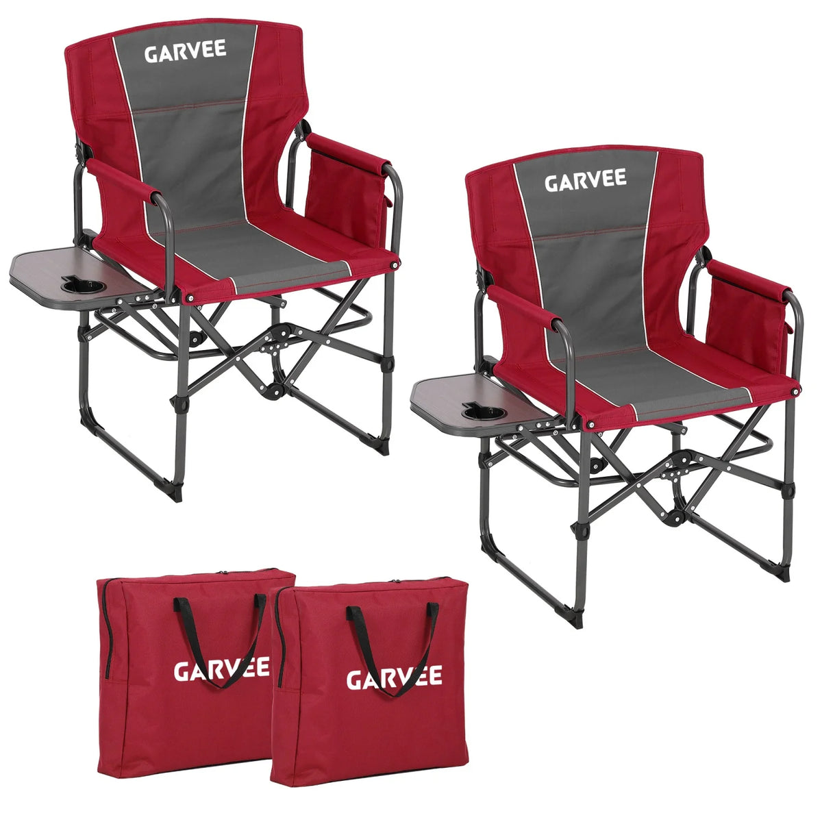 HiMISS Heavy Duty 400Lbs Folding Directors Chair For Adults Camping