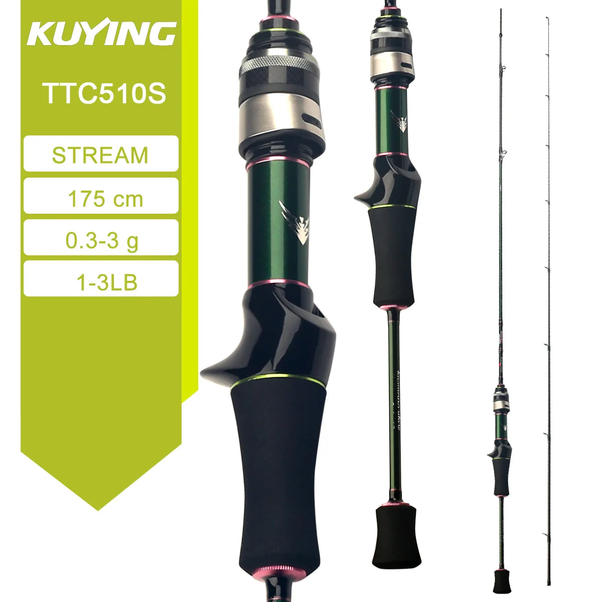 Kuying Teton Stream Carbon Fishing Rod With Fuji Guides