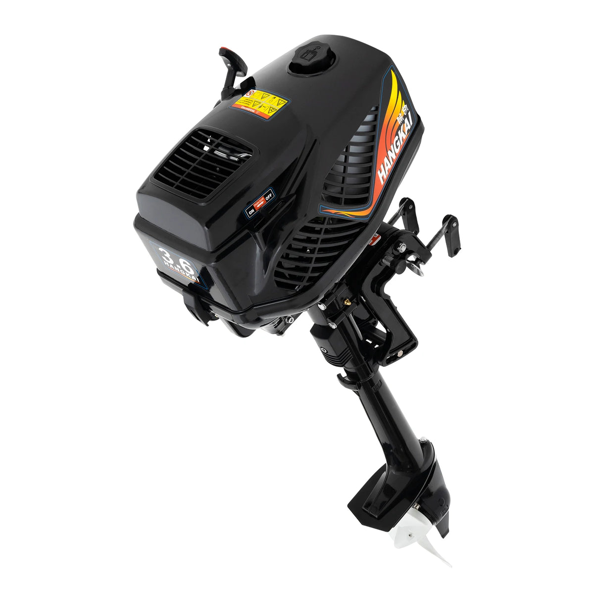 Bymaocar 3.6 HP 2 Stroke Compact Outboard Motor 21.4 Lb For Fishing Boats