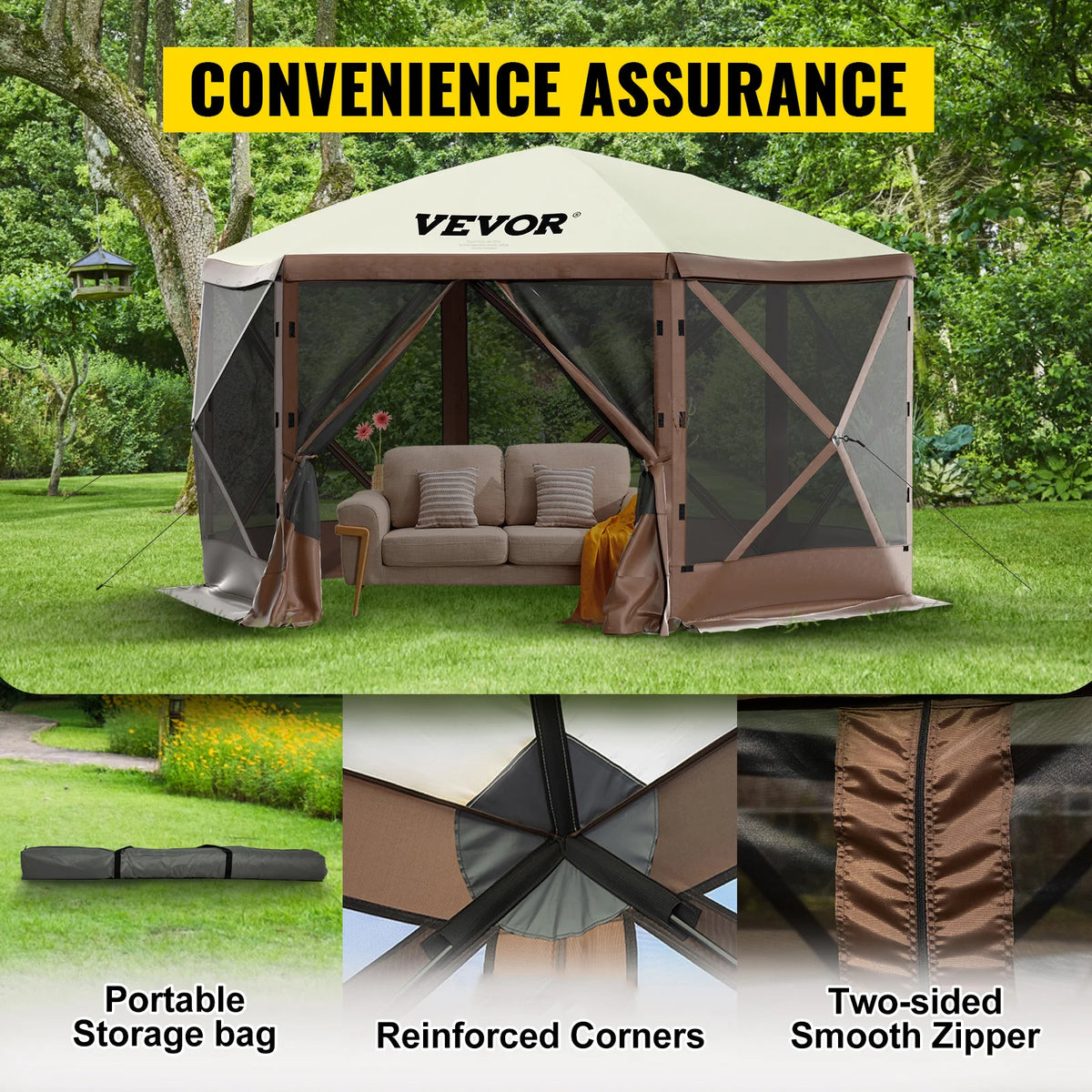 SucceBuy Pop Up Camping Gazebo Canopy Shelter For Outdoor Use