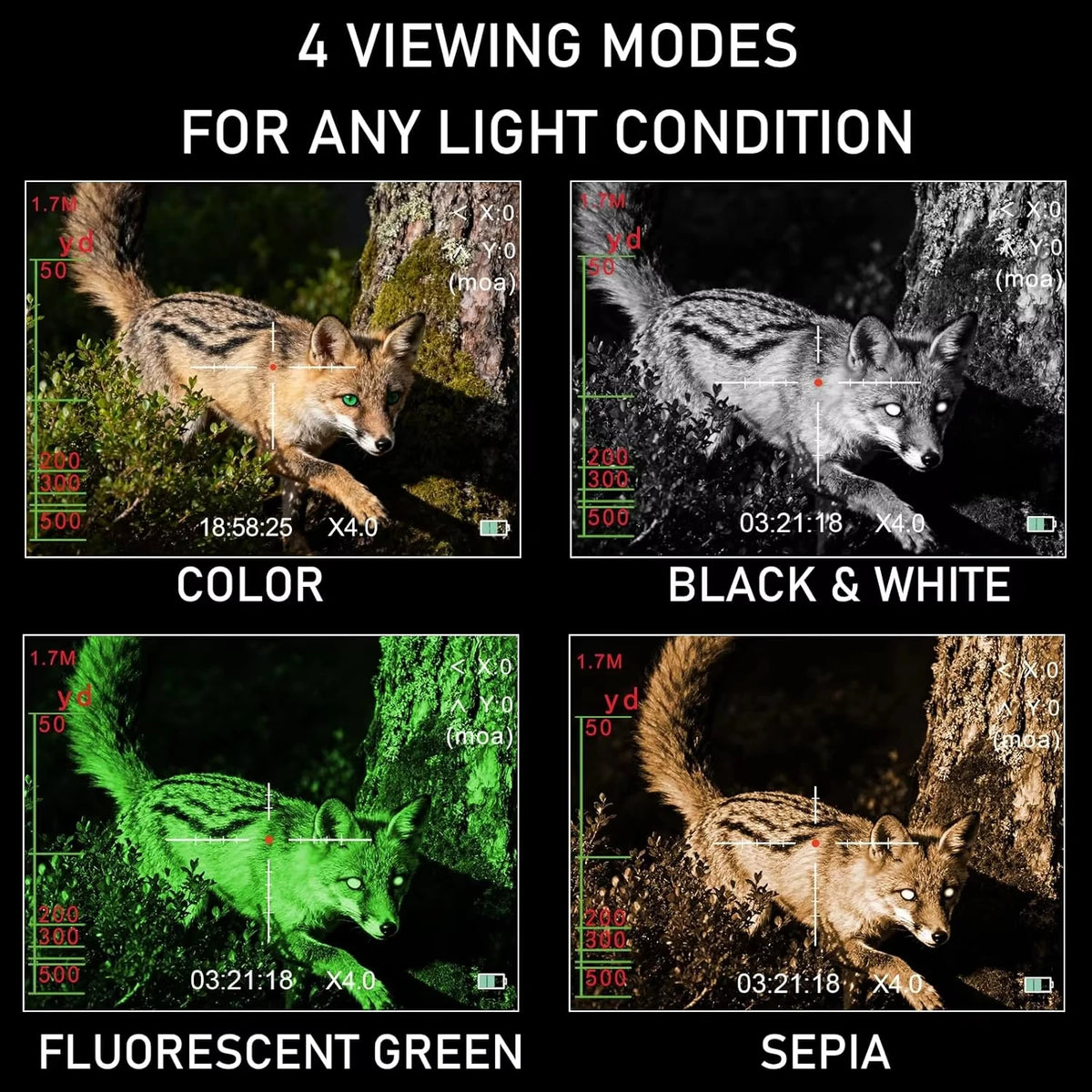 Goyojo Elite Night Vision Scope For Hunters With Audio Video Recording