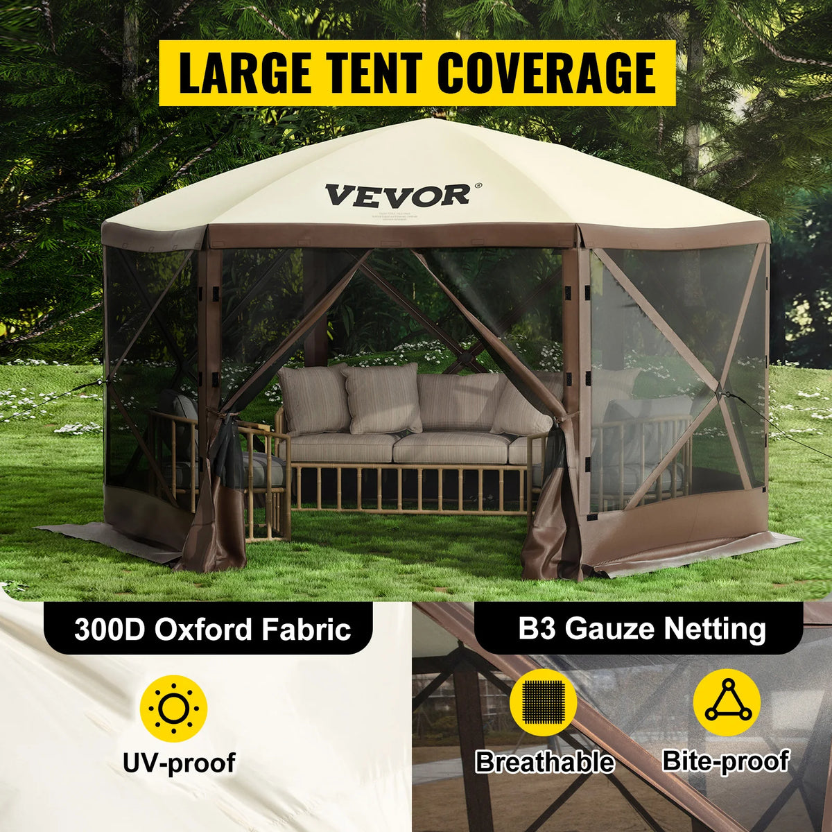SucceBuy Pop Up Camping Gazebo Canopy Shelter For Outdoor Use