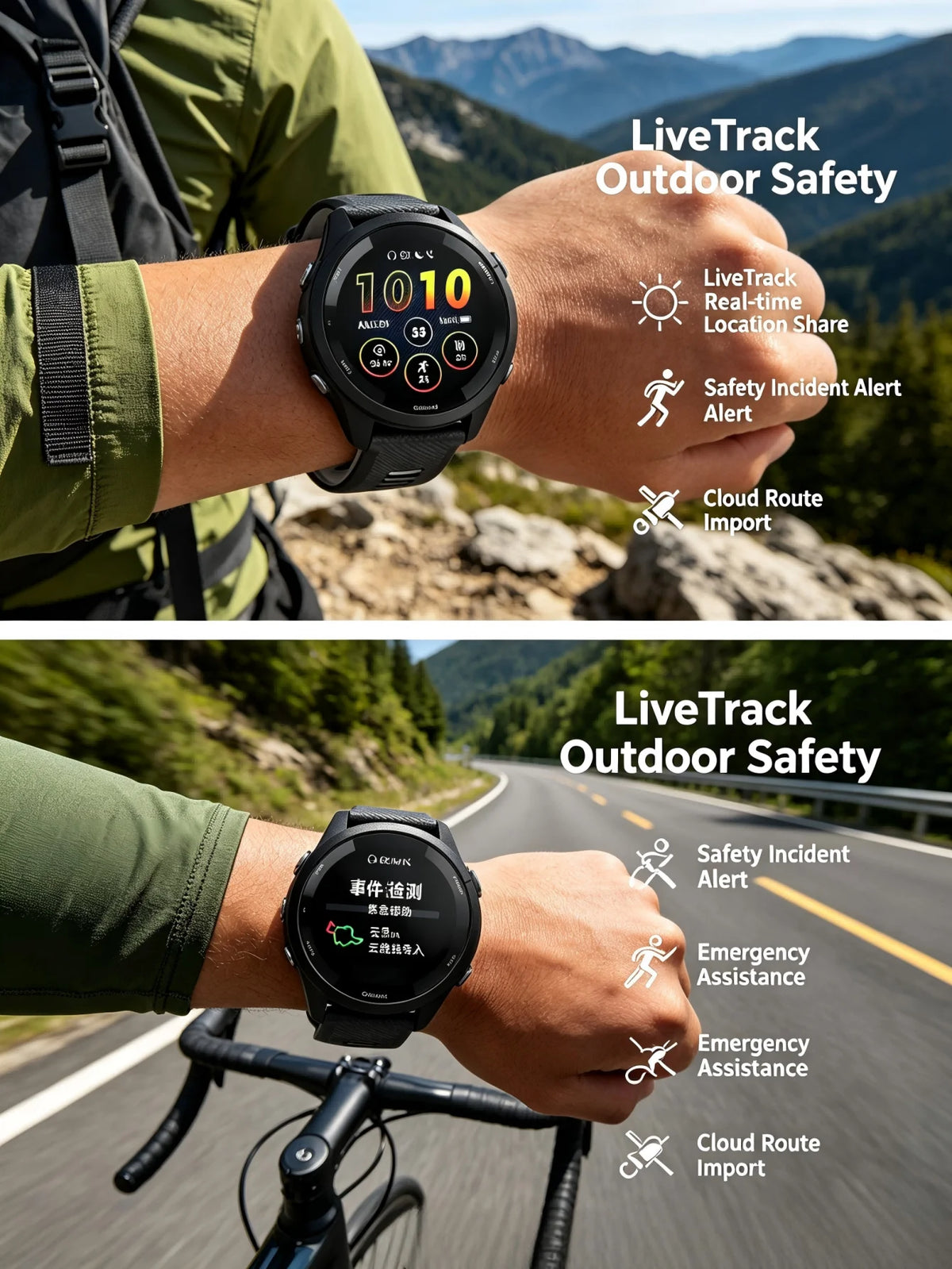 Garmin Forerunner 265 GPS Watch Multi Band Heart Rate SpO2
